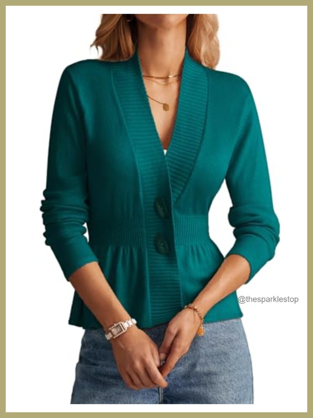 Womens Lightweight Crochet Button Down Peplum Cardigan Open Front Knit Sweater